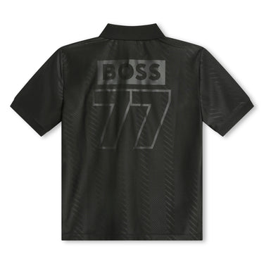 Playera Polo para niño y adolescente Boss negra